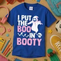 Put The Boo In Booty Funny Halloween Ghost Lover Joke Fan Gift Kids T-Shirt thumb 3