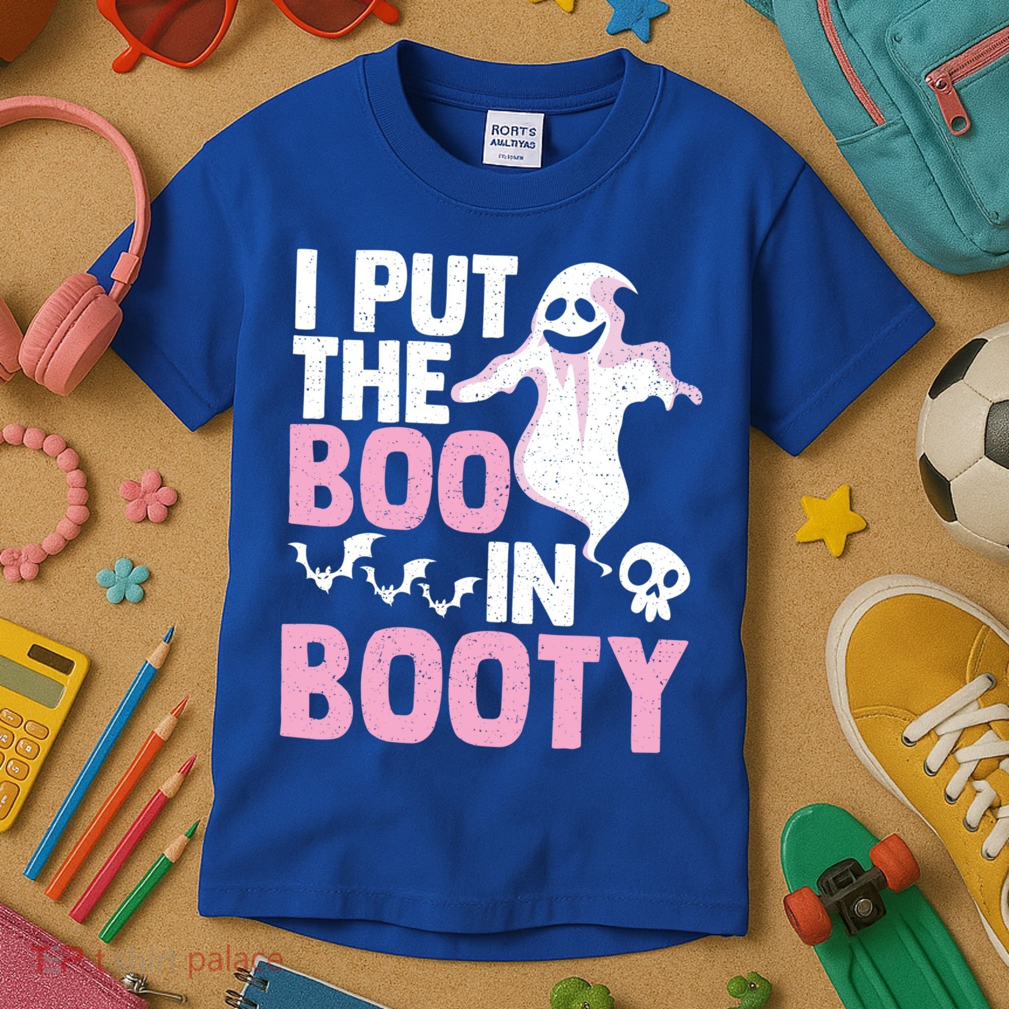 Put The Boo In Booty Funny Halloween Ghost Lover Joke Fan Gift Kids T-Shirt