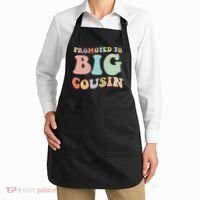 Promoted To Big Cousin Family Matching  Apron thumb 2