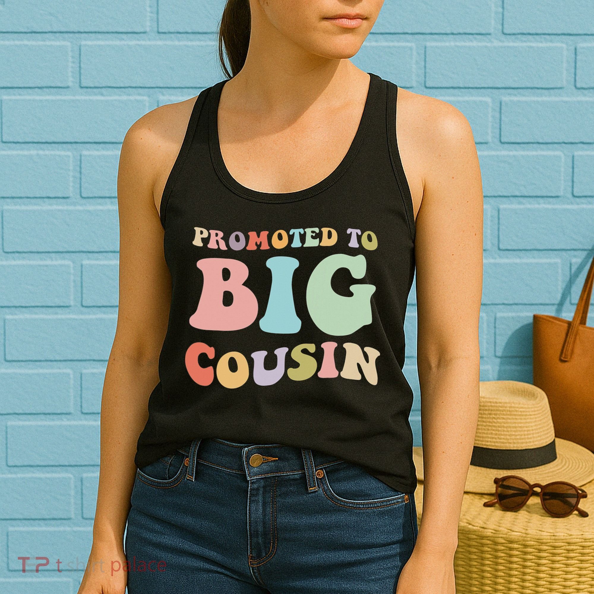 Promoted To Big Cousin Family Matching  Women's Tank Top