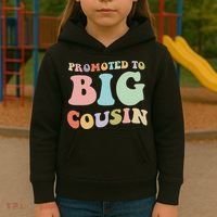Promoted To Big Cousin Family Matching  Kids Hoodie thumb 3