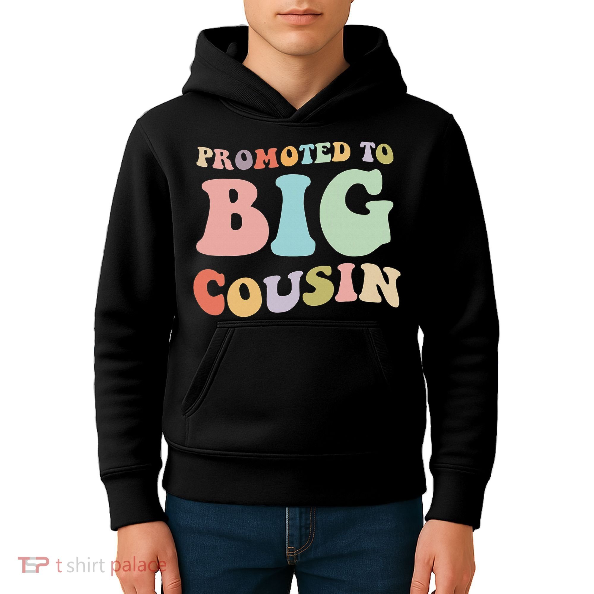Promoted To Big Cousin Family Matching  Kids Hoodie