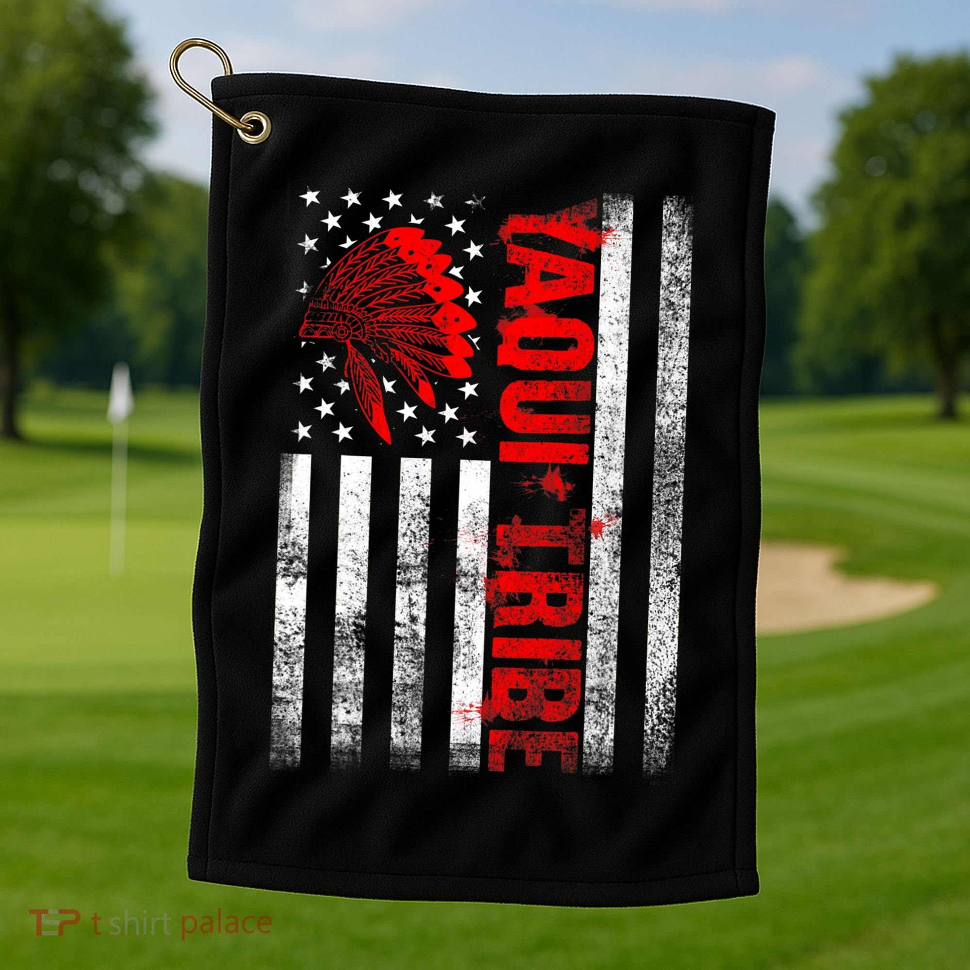 Proud To Be Yaqui Native American Indigenous Pride Indian Golf Towel