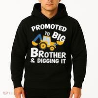 Promoted to Big Brother and Digging It Construction Brother Hoodie thumb 2