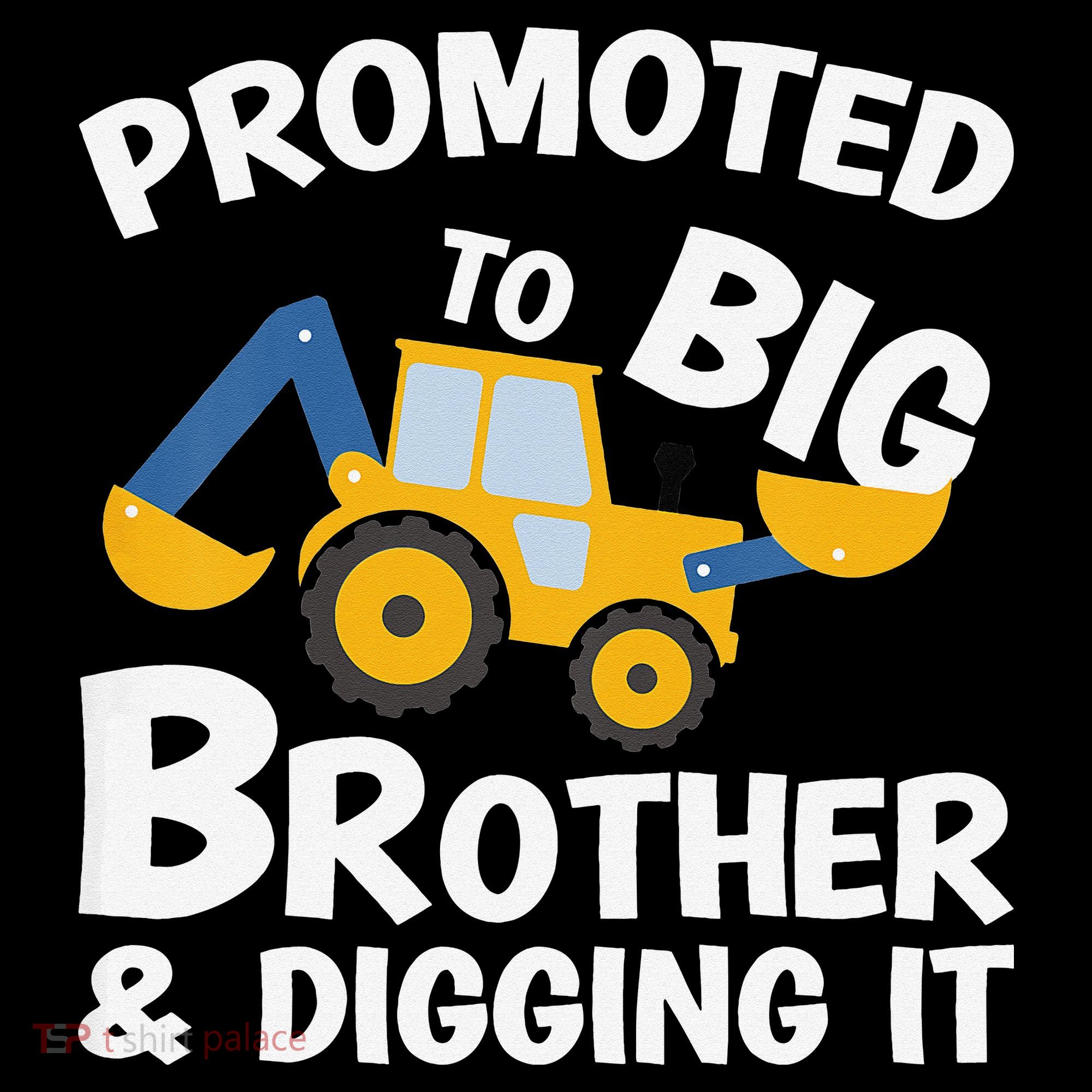 Promoted to Big Brother and Digging It Construction Brother Women's Hoodie