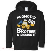 Promoted to Big Brother and Digging It Construction Brother Toddler Hoodie thumb 0