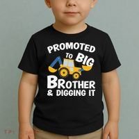 Promoted to Big Brother and Digging It Construction Brother Toddler T-Shirt thumb 2