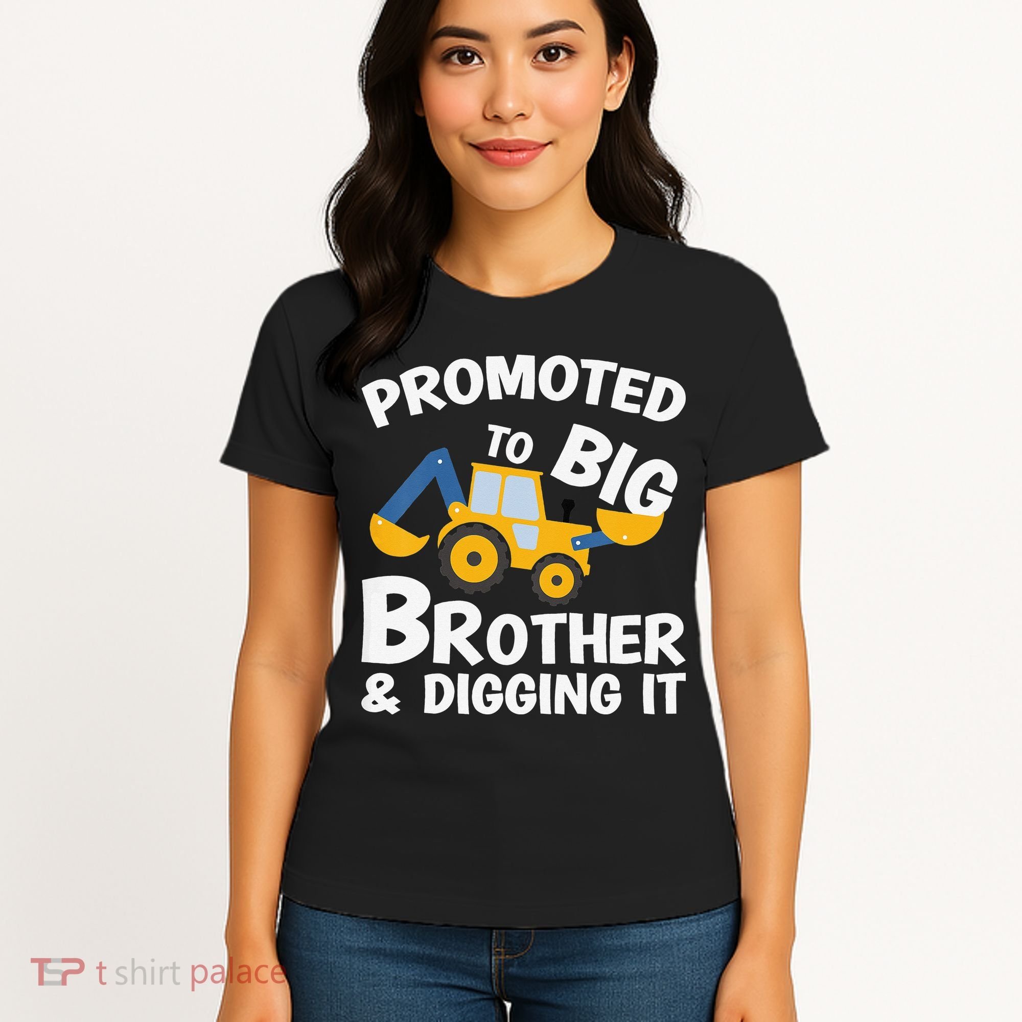 Promoted to Big Brother and Digging It Construction Brother Women's T-Shirt