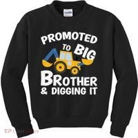 Promoted to Big Brother and Digging It Construction Brother Kids Sweatshirt thumb 0
