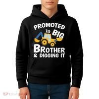 Promoted to Big Brother and Digging It Construction Brother Kids Hoodie thumb 4
