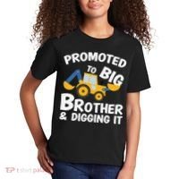 Promoted to Big Brother and Digging It Construction Brother Kids T-Shirt thumb 2