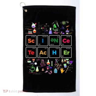 Periodic Table Chemist Nerd Science Teacher Chemistry Sweatshirt Golf Towel