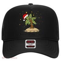 Palm Tree Christmas Light Santa Hawaiian Beach Xmas Hat thumb 0