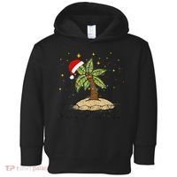 Palm Tree Christmas Light Santa Hawaiian Beach Xmas Toddler Hoodie thumb 0