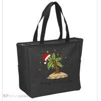 Palm Tree Christmas Light Santa Hawaiian Beach Xmas Tote Bag thumb 2