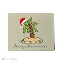 Palm Tree Christmas Light Santa Hawaiian Beach Xmas Mousepad thumb 0