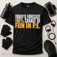 Pe Teacher Cool Educator School Physical Education Cooling Performance Crew T-Shirt thumb 3