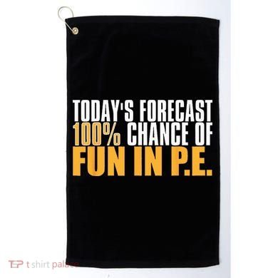 Pe Teacher Cool Educator School Physical Education Golf Towel