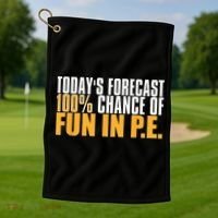 Pe Teacher Cool Educator School Physical Education Golf Towel thumb 1