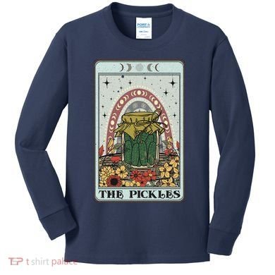 Pickles Tarot Card, Cottagecore Tarot Reader Reading Kids Long Sleeve Shirt