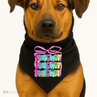 Preppy Teacher Coquette Bow Teacher Summer Last Day USA-Made Doggie Bandana thumb 1