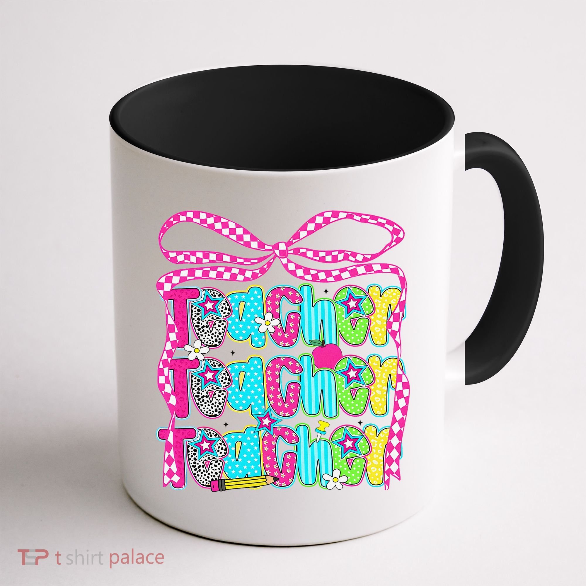 Preppy Teacher Coquette Bow Teacher Summer Last Day Coffee Mug