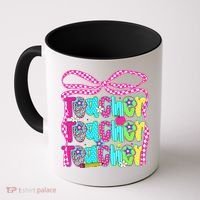 Preppy Teacher Coquette Bow Teacher Summer Last Day Coffee Mug thumb 0