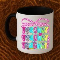 Preppy Teacher Coquette Bow Teacher Summer Last Day Coffee Mug thumb 2