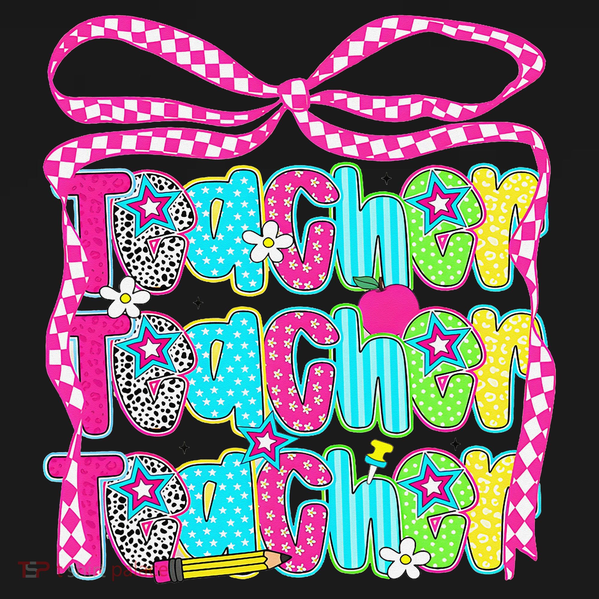 Preppy Teacher Coquette Bow Teacher Summer Last Day Coaster