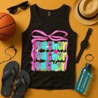 Preppy Teacher Coquette Bow Teacher Summer Last Day Tank Top thumb 4