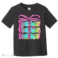 Preppy Teacher Coquette Bow Teacher Summer Last Day Toddler T-Shirt thumb 0