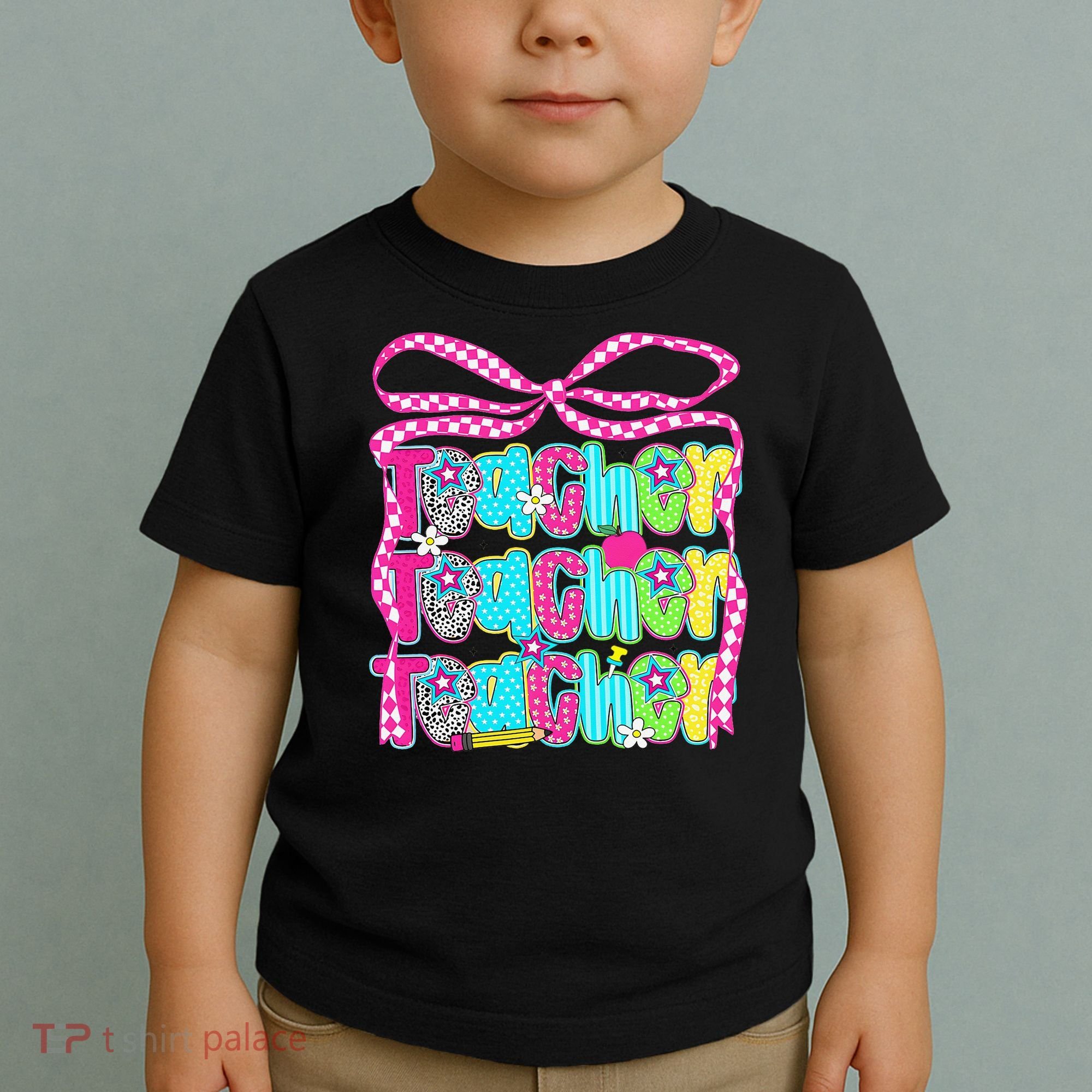 Preppy Teacher Coquette Bow Teacher Summer Last Day Toddler T-Shirt
