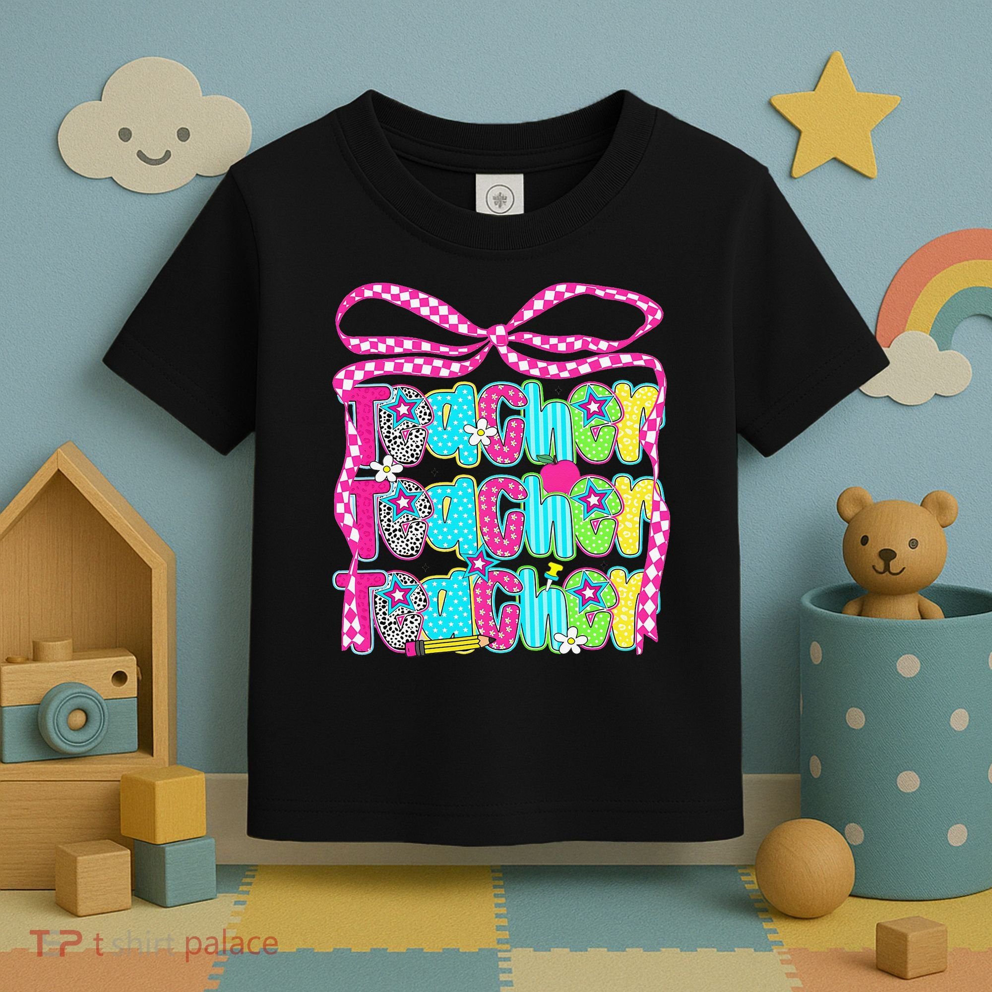 Preppy Teacher Coquette Bow Teacher Summer Last Day Toddler T-Shirt