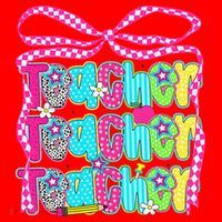 Preppy Teacher Coquette Bow Teacher Summer Last Day Santa Hat thumb 1