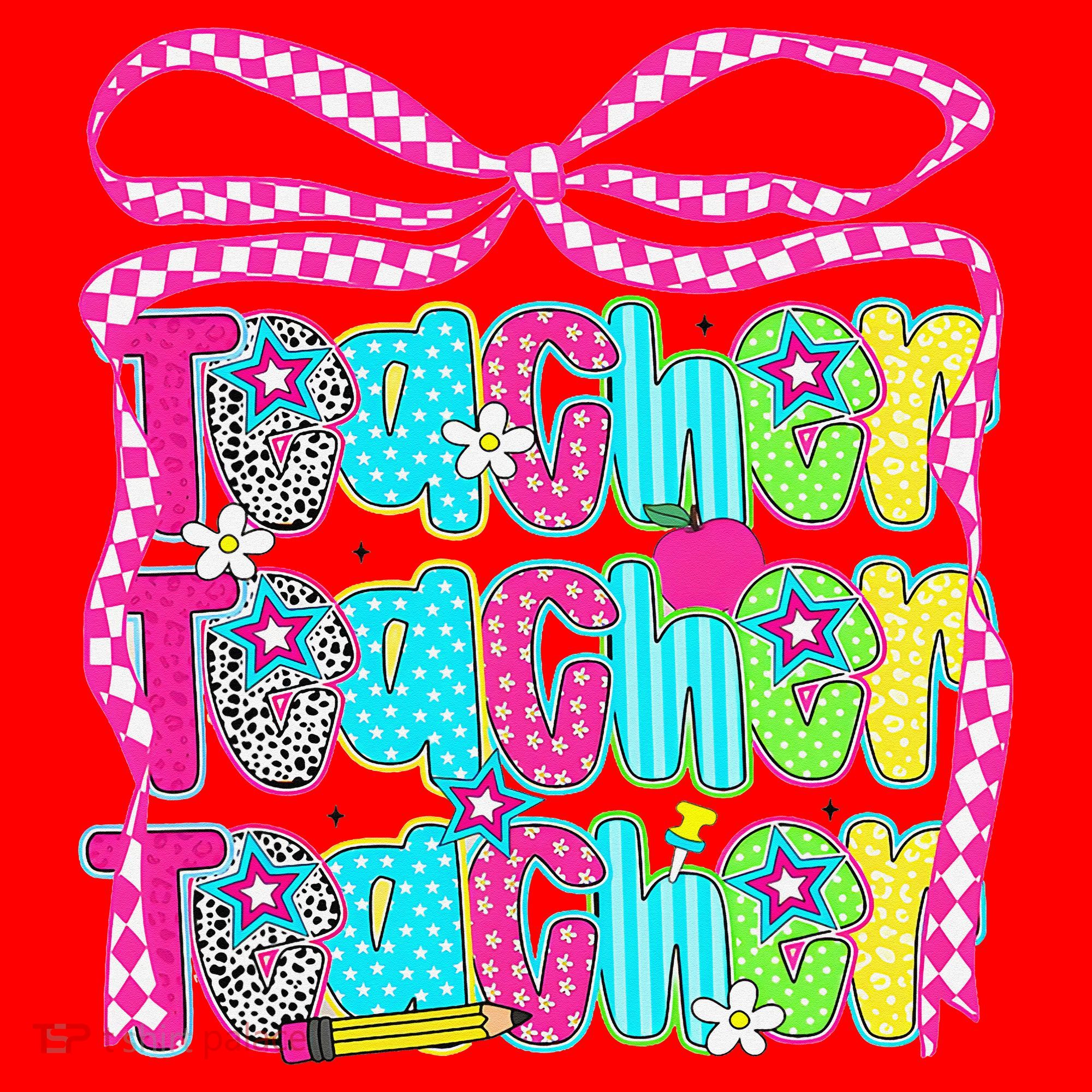 Preppy Teacher Coquette Bow Teacher Summer Last Day Santa Hat