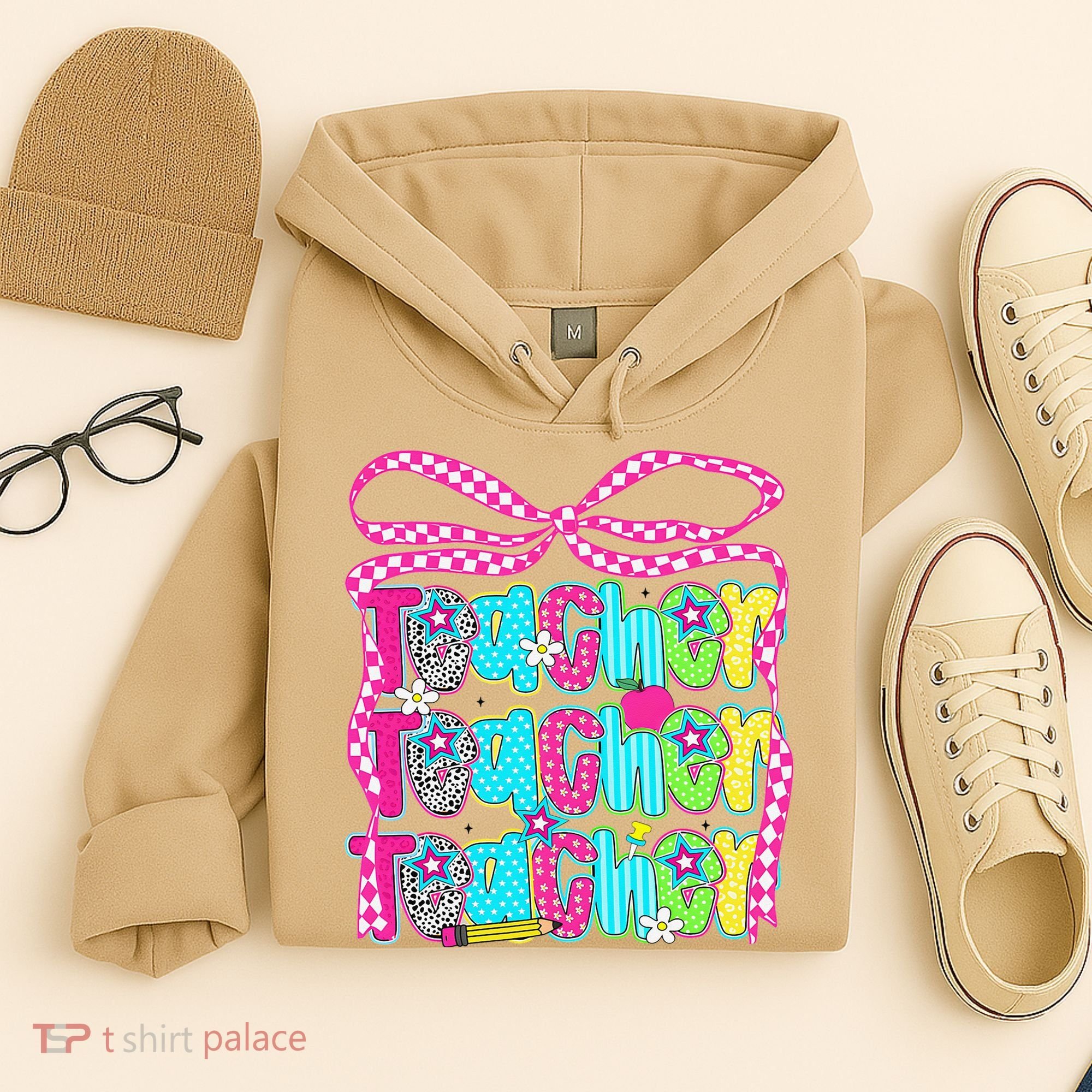 Preppy Teacher Coquette Bow Teacher Summer Last Day Hoodie