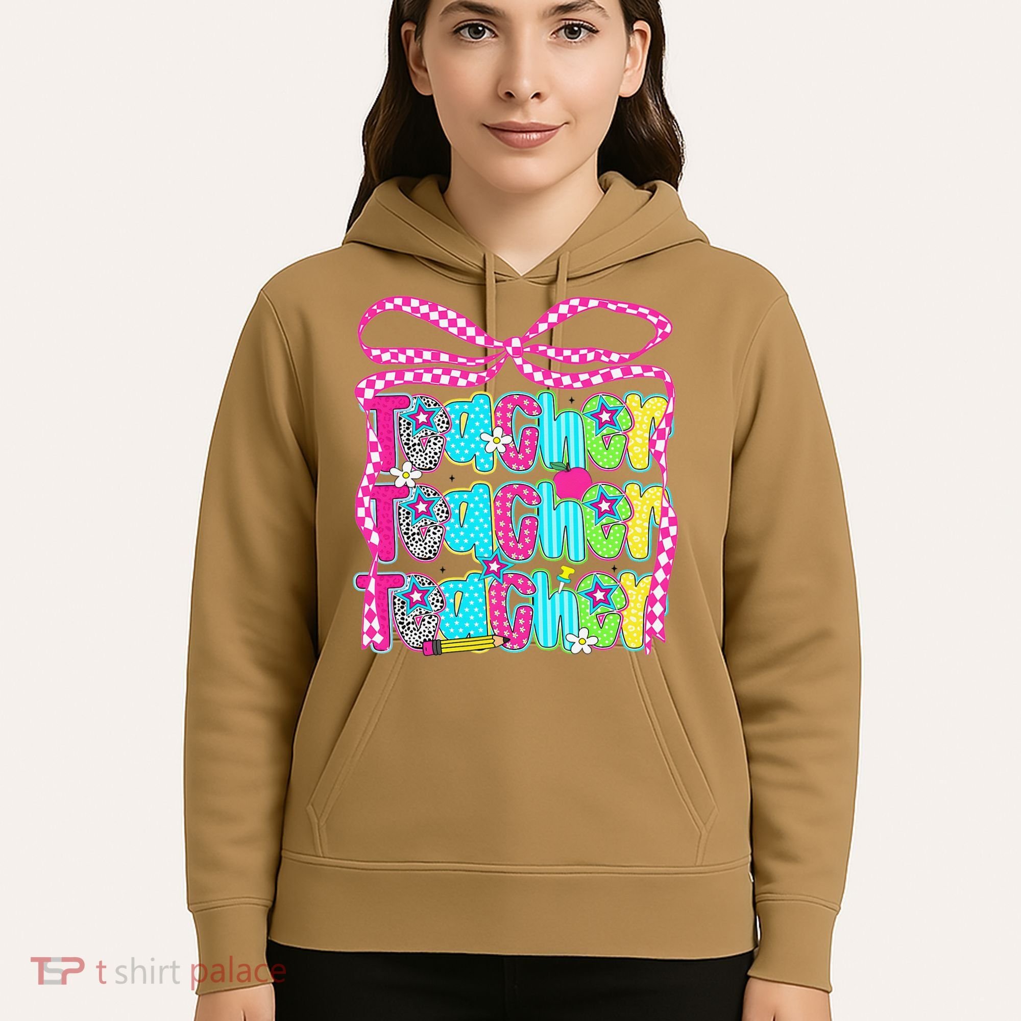 Preppy Teacher Coquette Bow Teacher Summer Last Day Hoodie