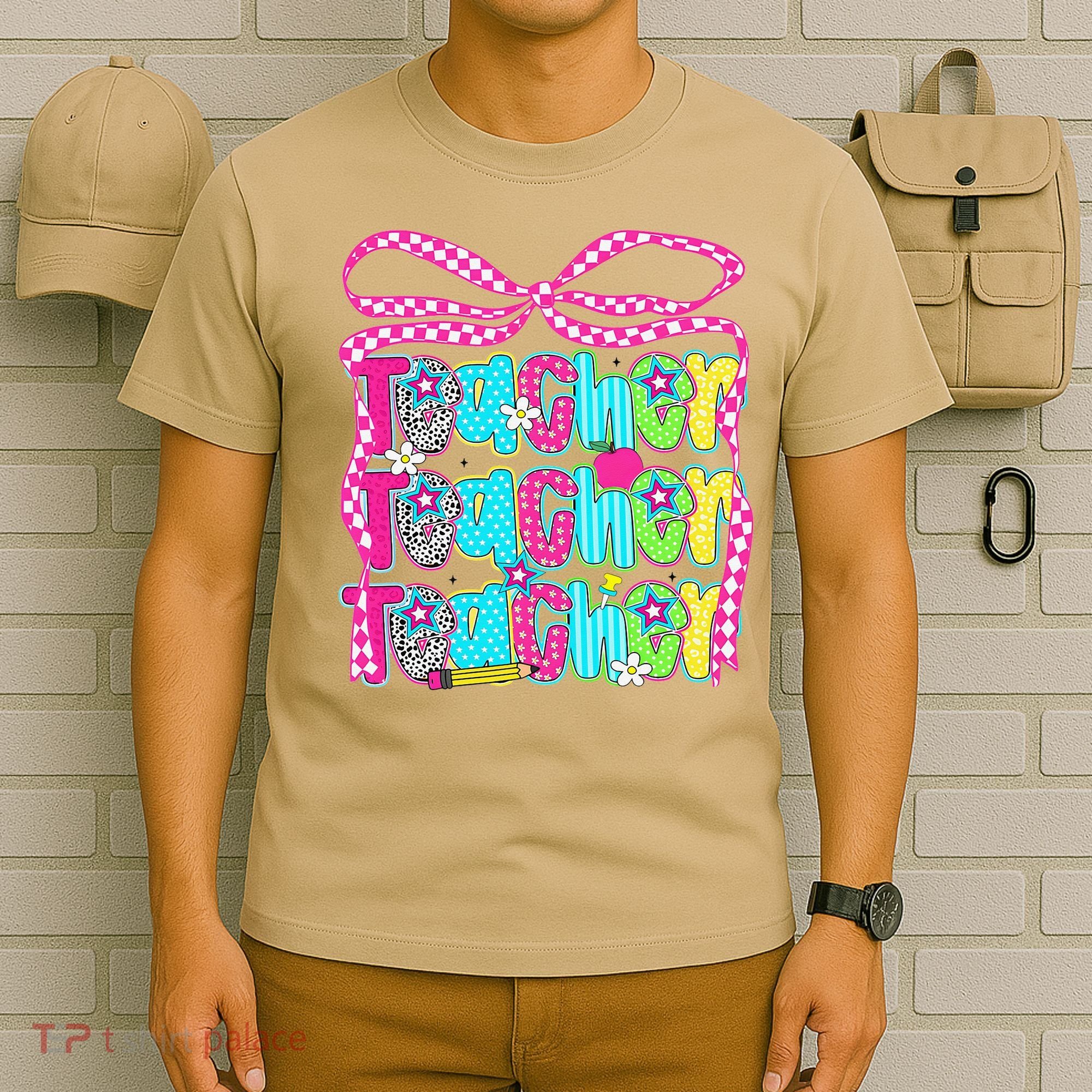 Preppy Teacher Coquette Bow Teacher Summer Last Day T-Shirt