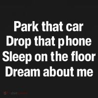 Park That Car Drop That Phone Sleep On The Floor Dream About Me Sweatshirt thumb 3