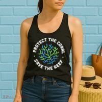 Protect The Coral Save The Reef Ocean Conservation Lover Women's Tank Top thumb 2
