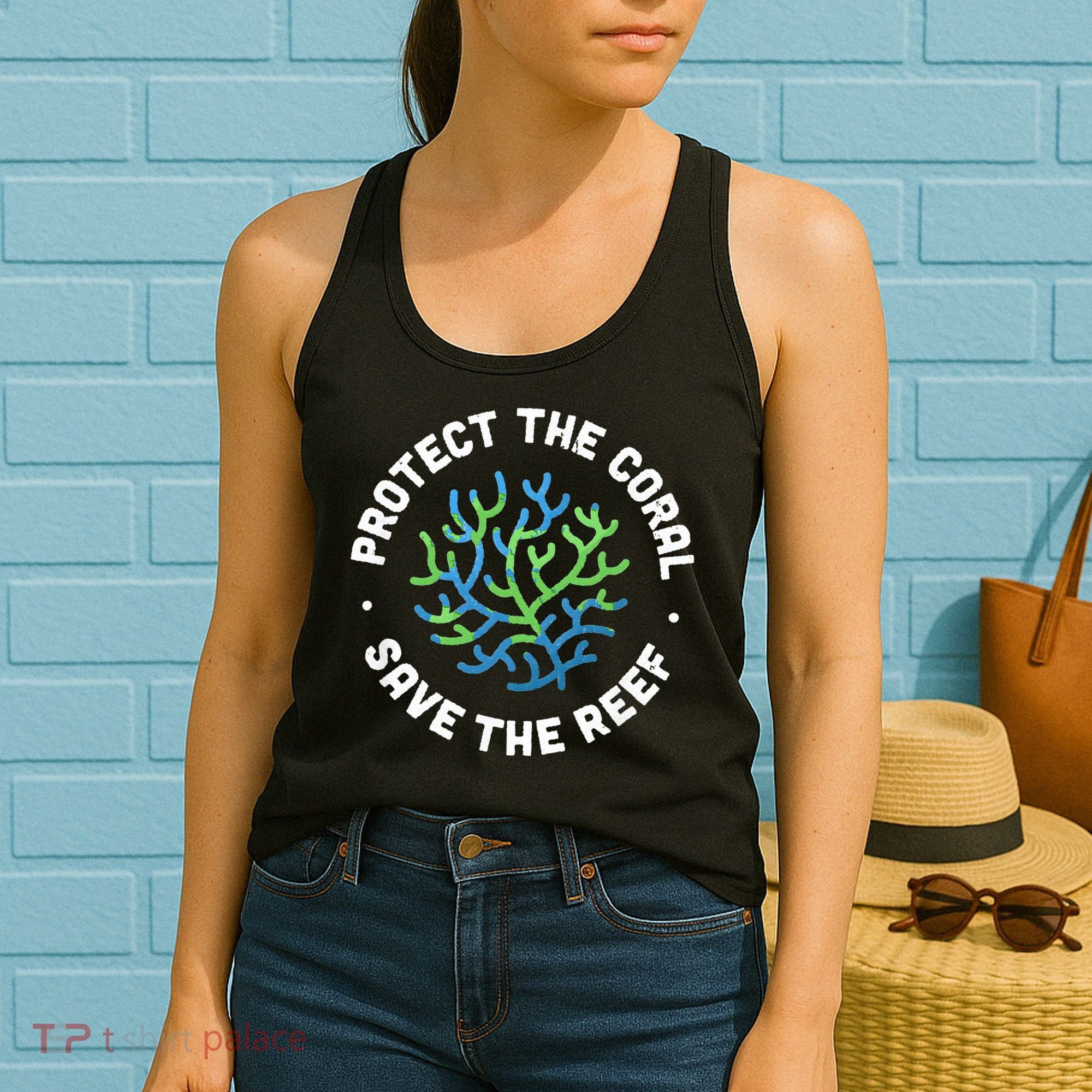Protect The Coral Save The Reef Ocean Conservation Lover Women's Tank Top