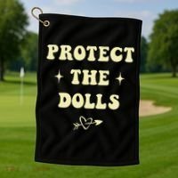 Protect The Dolls Golf Towel thumb 1