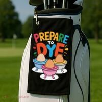 Prepare To Dye Funny Easter Sunday Egg Hunting Golf Towel thumb 2