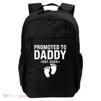 Promoted To Daddy EST 2026 New Baby Feet Backpack thumb 0