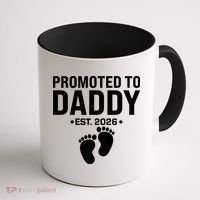 Promoted To Daddy EST 2026 New Baby Feet Coffee Mug thumb 1