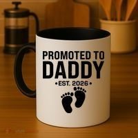 Promoted To Daddy EST 2026 New Baby Feet Coffee Mug thumb 4