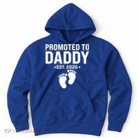 Promoted To Daddy EST 2026 New Baby Feet Hoodie thumb 0