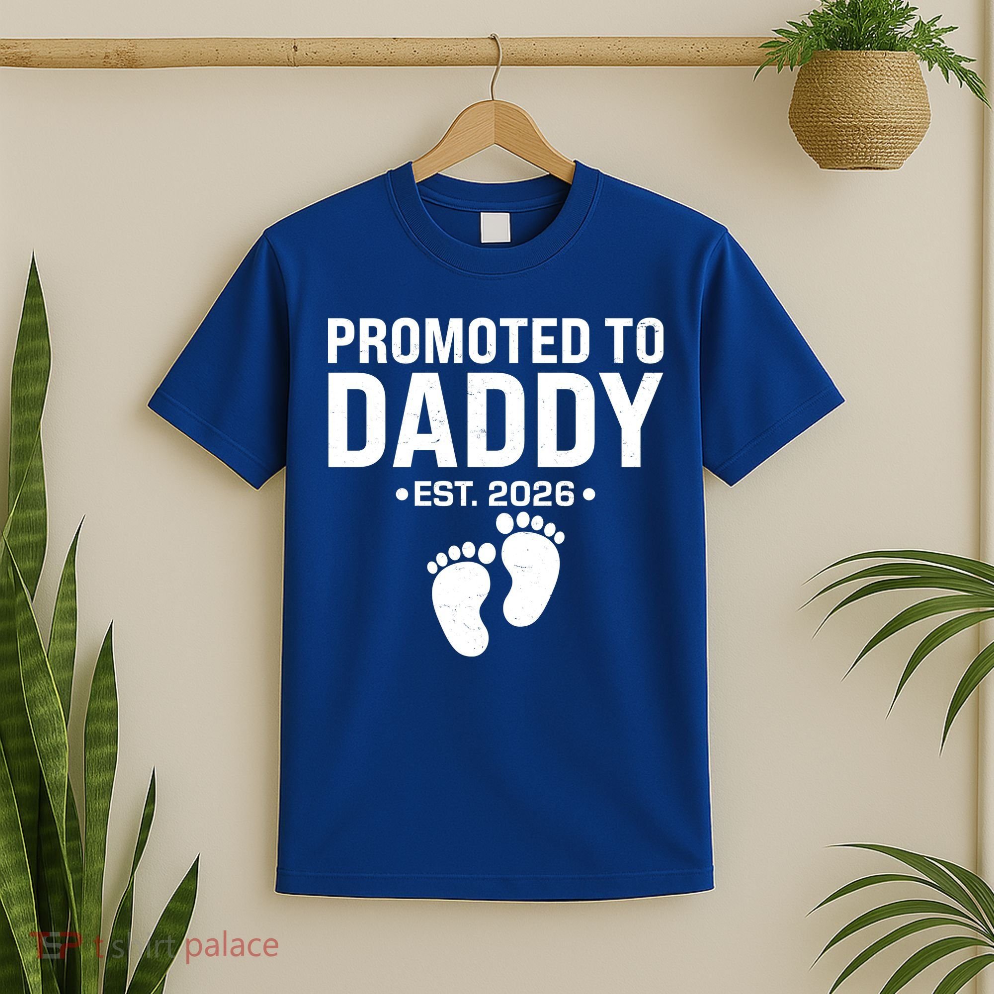 Promoted To Daddy EST 2026 New Baby Feet T-Shirt