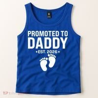 Promoted To Daddy EST 2026 New Baby Feet Tank Top thumb 2