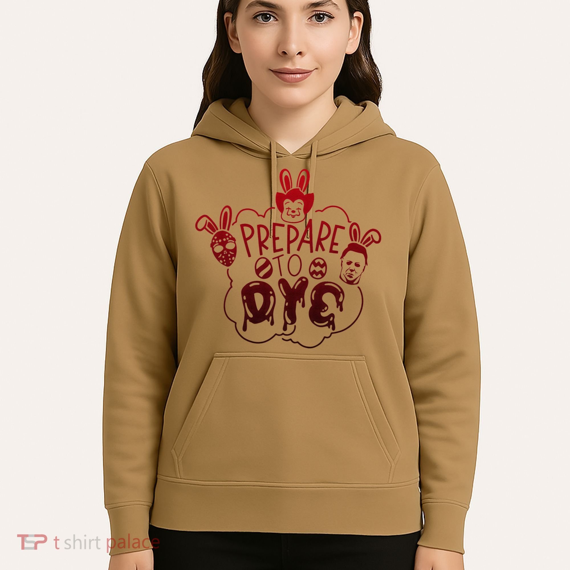 Prepare To Dye Horror Easter Day Movie Eggs Hunting Bunny Hoodie